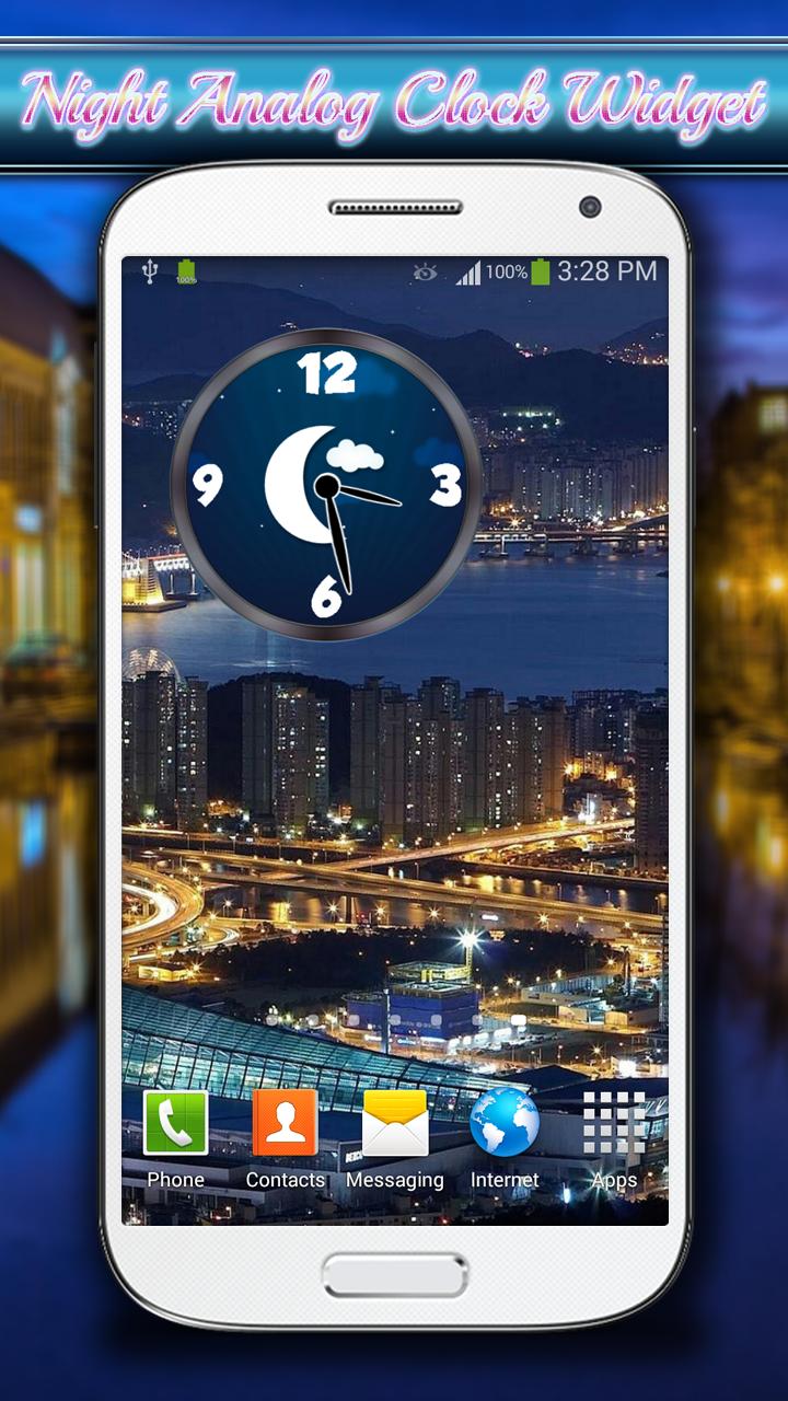 Night Analog Clock Widget