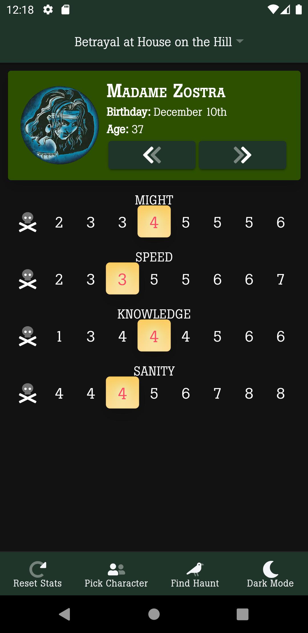 Betrayal Explorer Stats