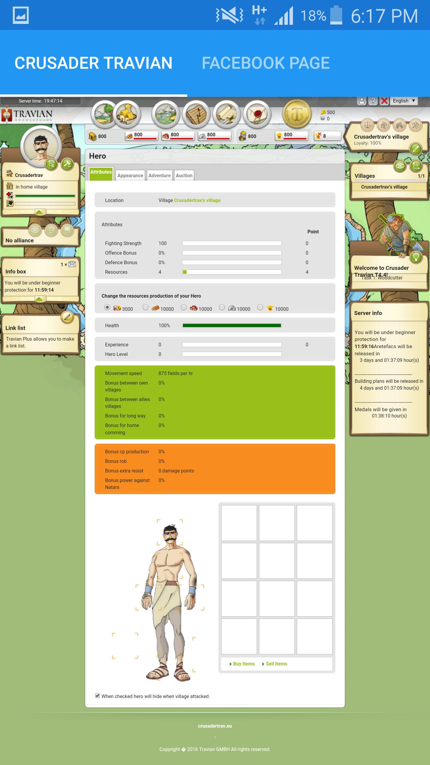 Crusader Travian T3.T4