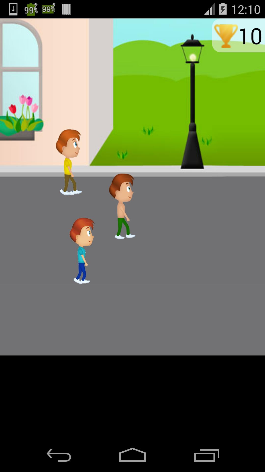 man and woman running game