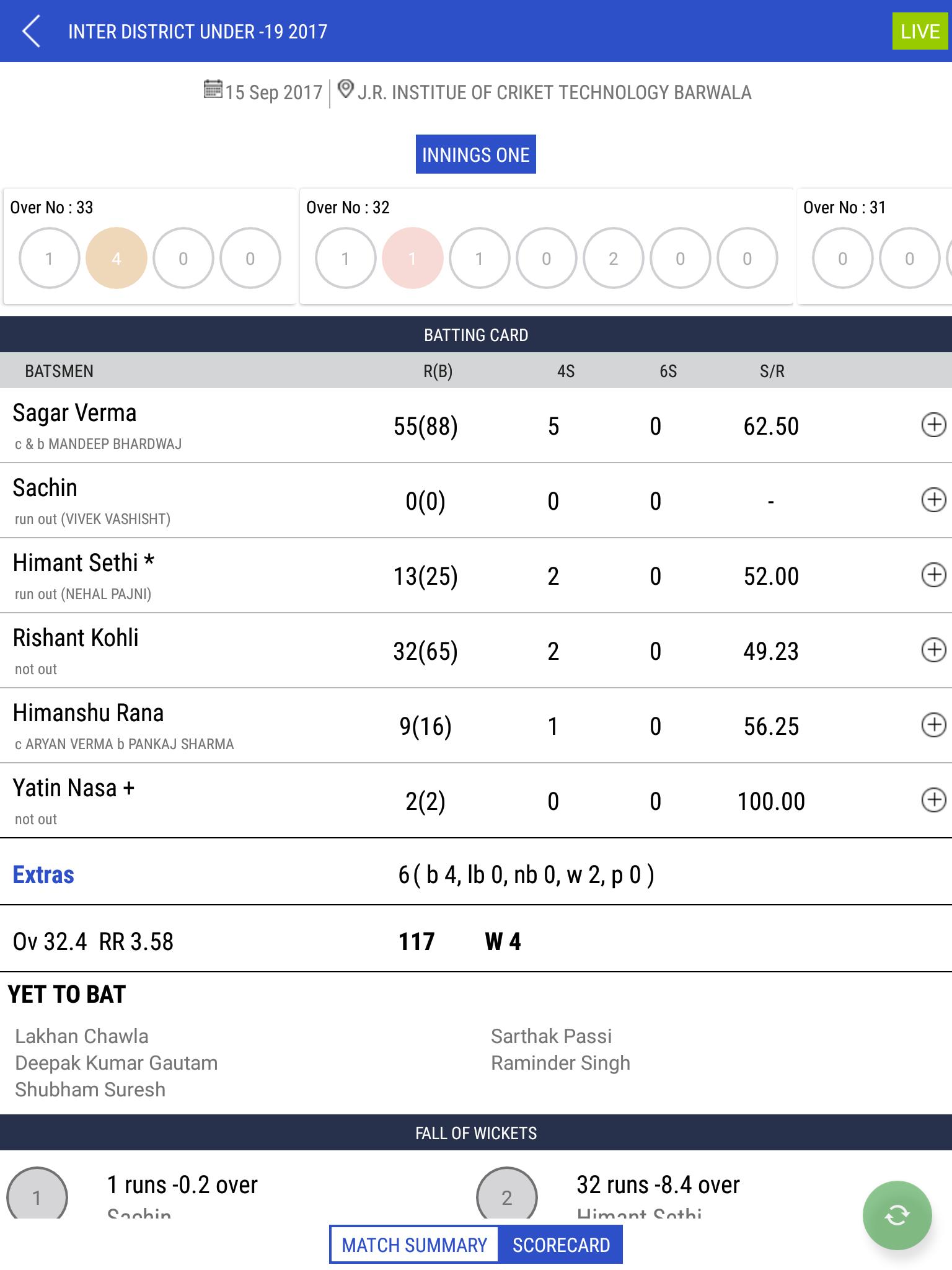 HARYANA CRICKET LIVE