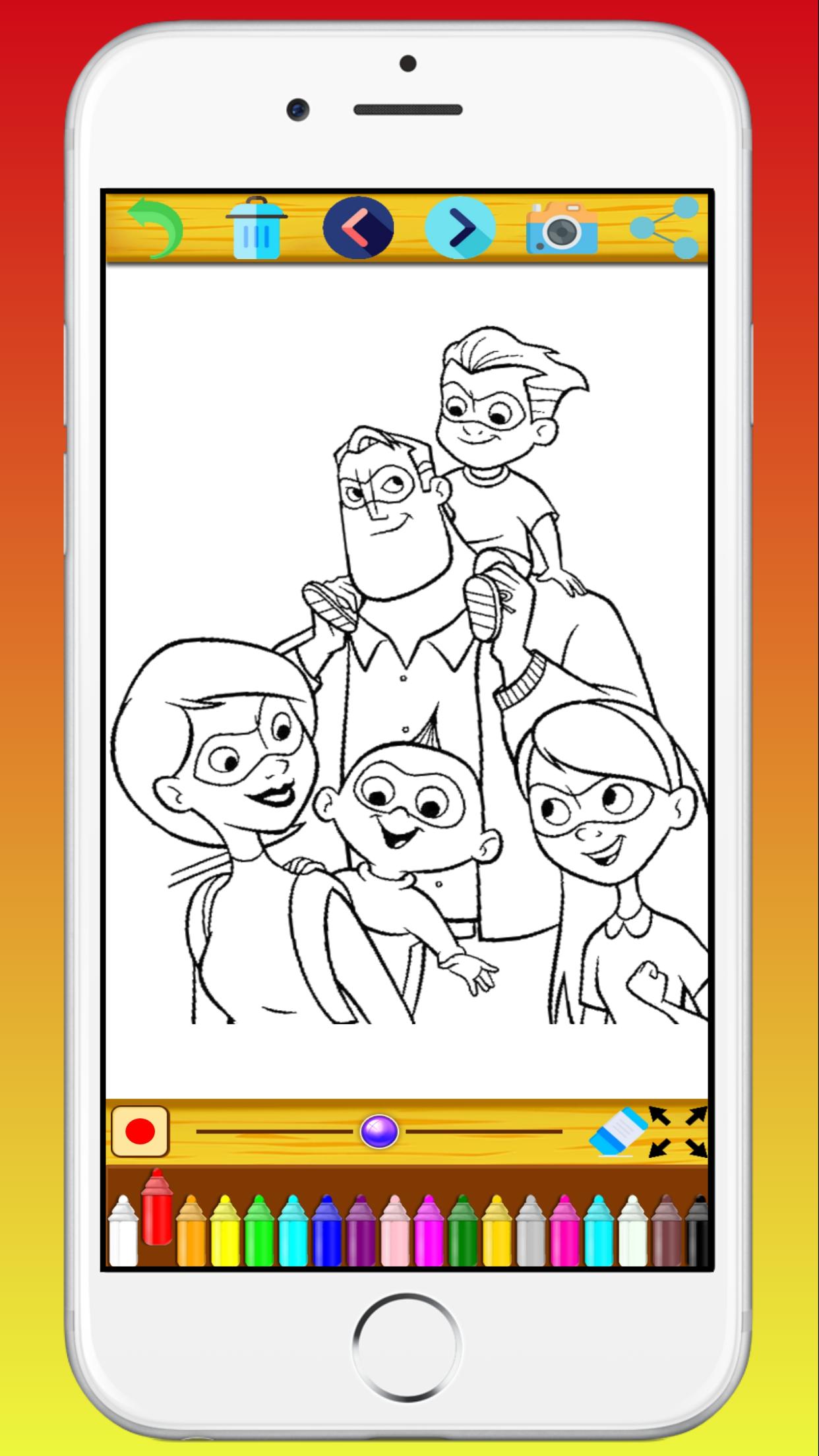 The Incredibles 2 Coloring Book