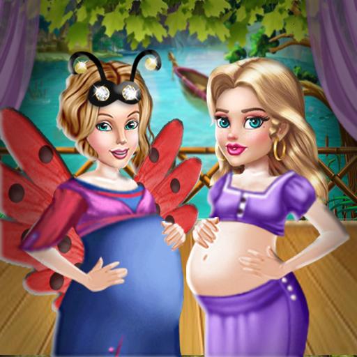 Ice Princess Pregnant Sauna Bath with Dotted  Bug