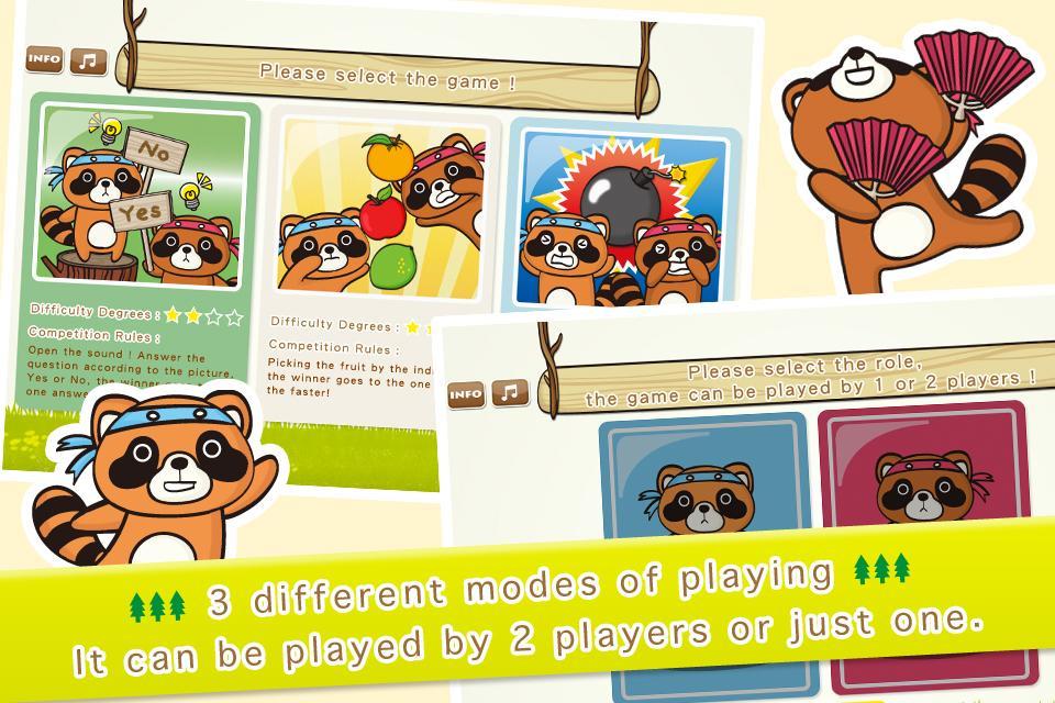 Raccoon Party - 2 player game