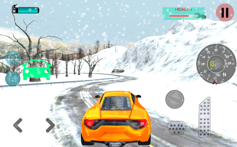Driving Car In Snow