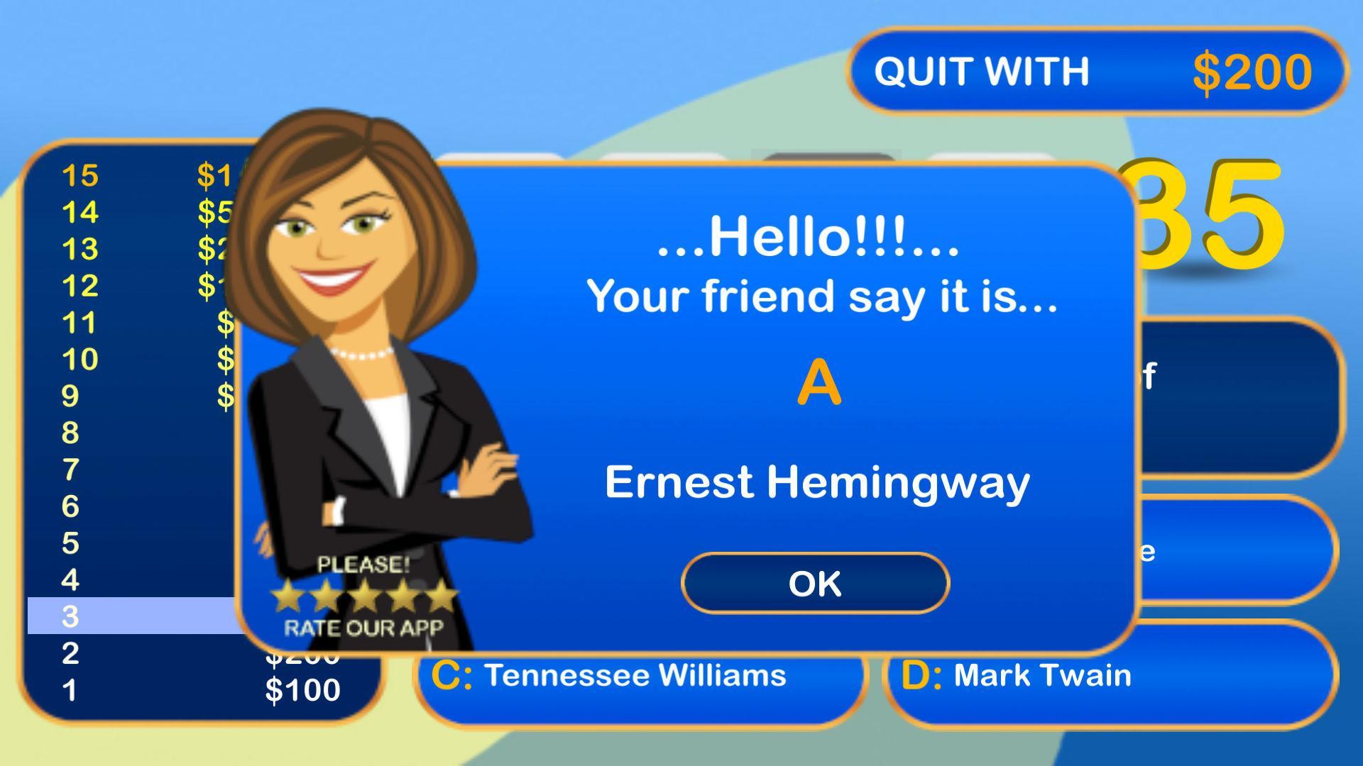 I want to be a Millionaire