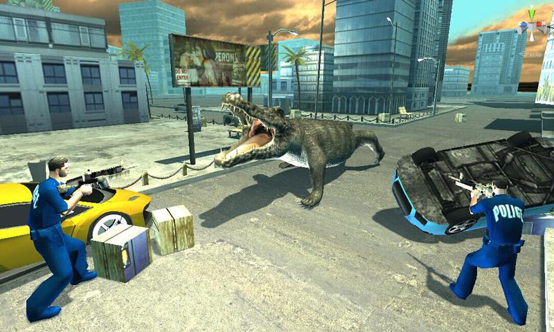 Angry Crocodile in Night Paris