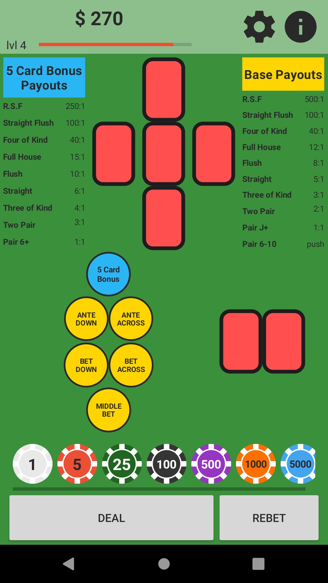 Criss Cross: Poker