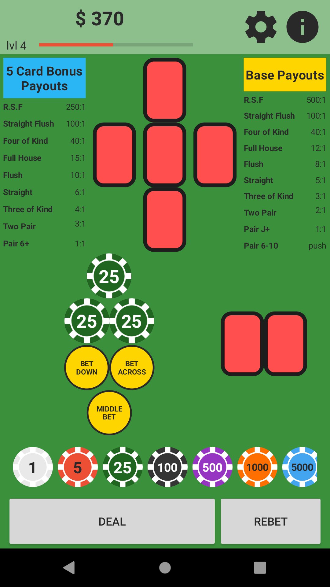Criss Cross: Poker