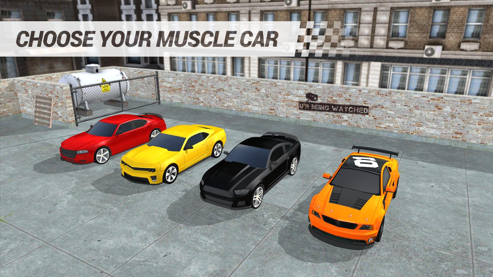 PARKING MUSCLE CAR