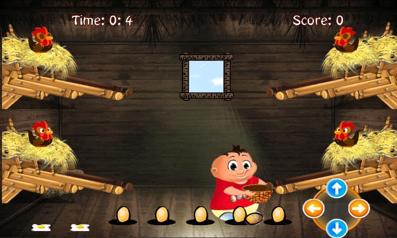 Chicken egg Catcher: Farm Game