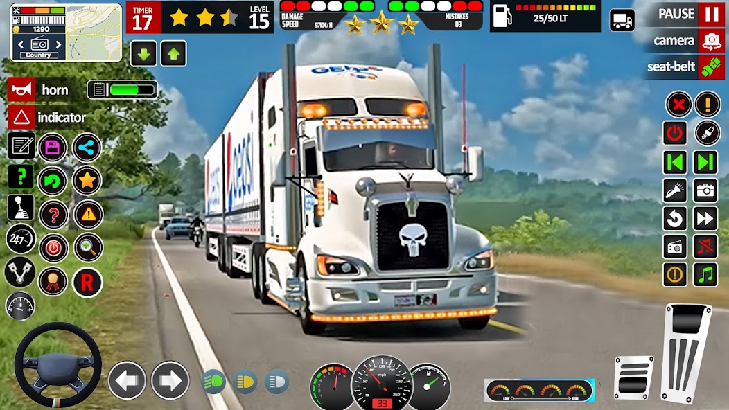 American Truck Driving Trailer