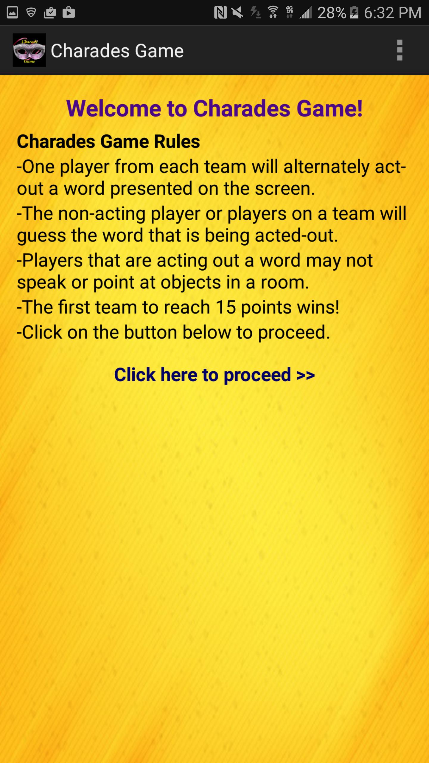 Charades Game