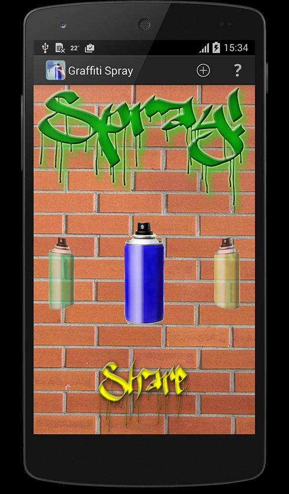 Spray for graffiti
