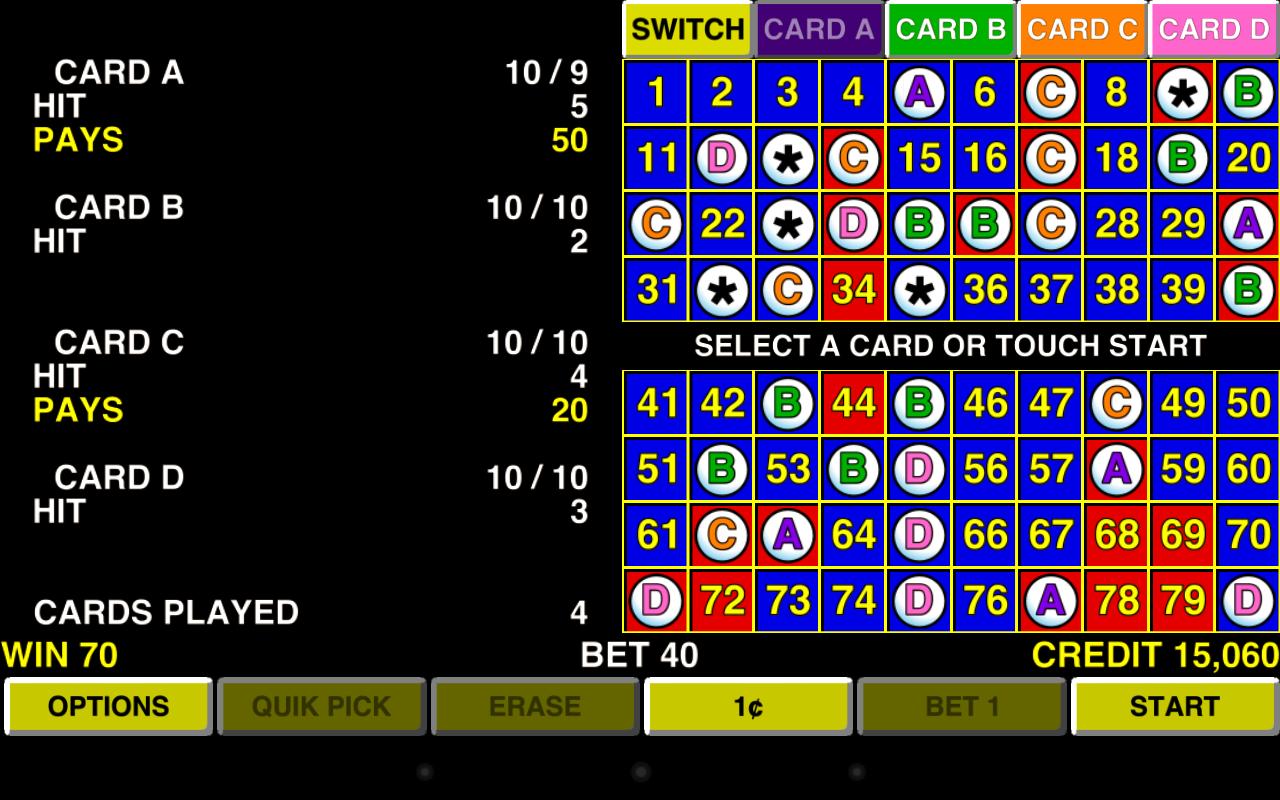 Keno 4 Multi Card Vegas Casino