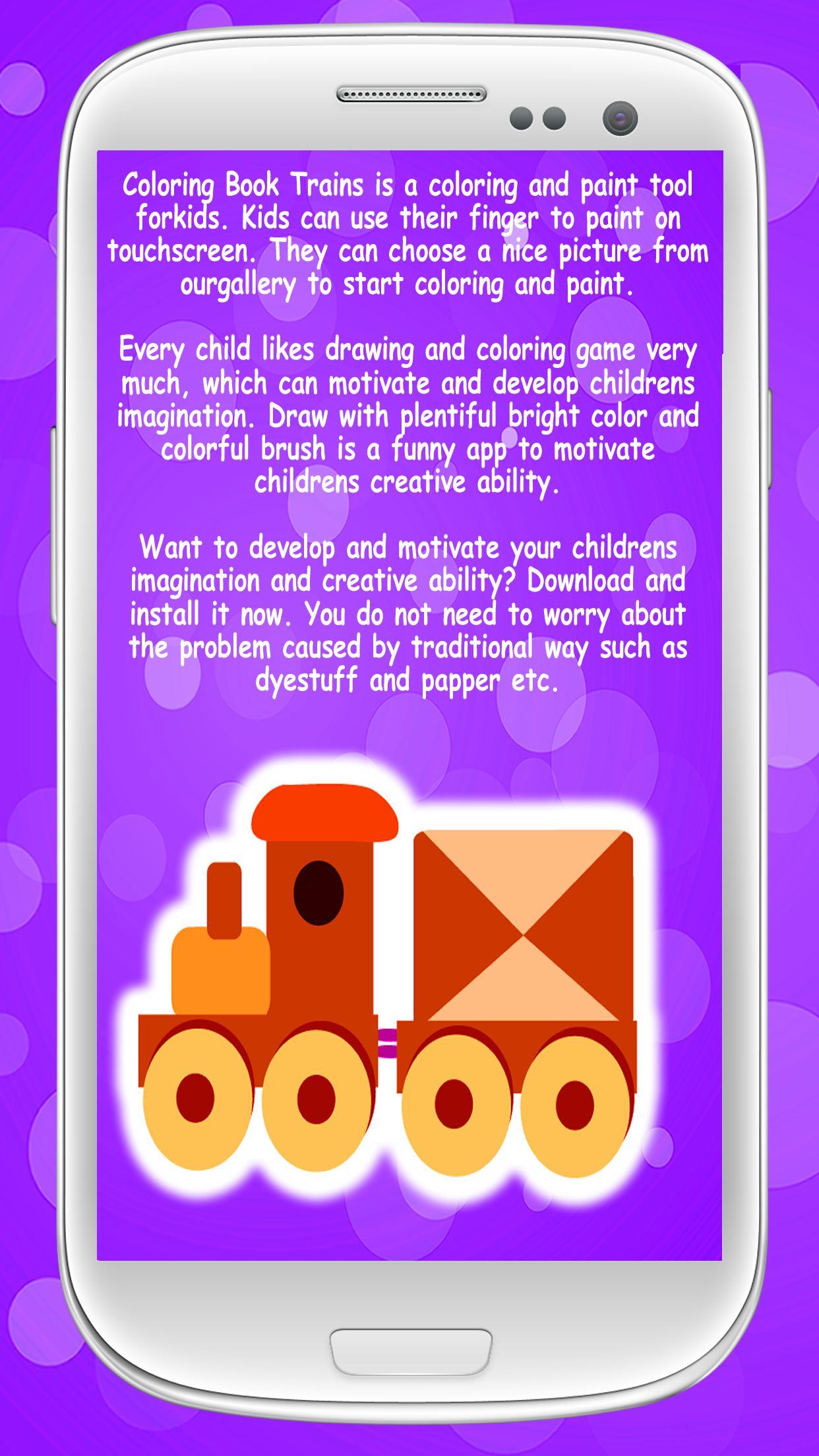 Coloring Book Trains