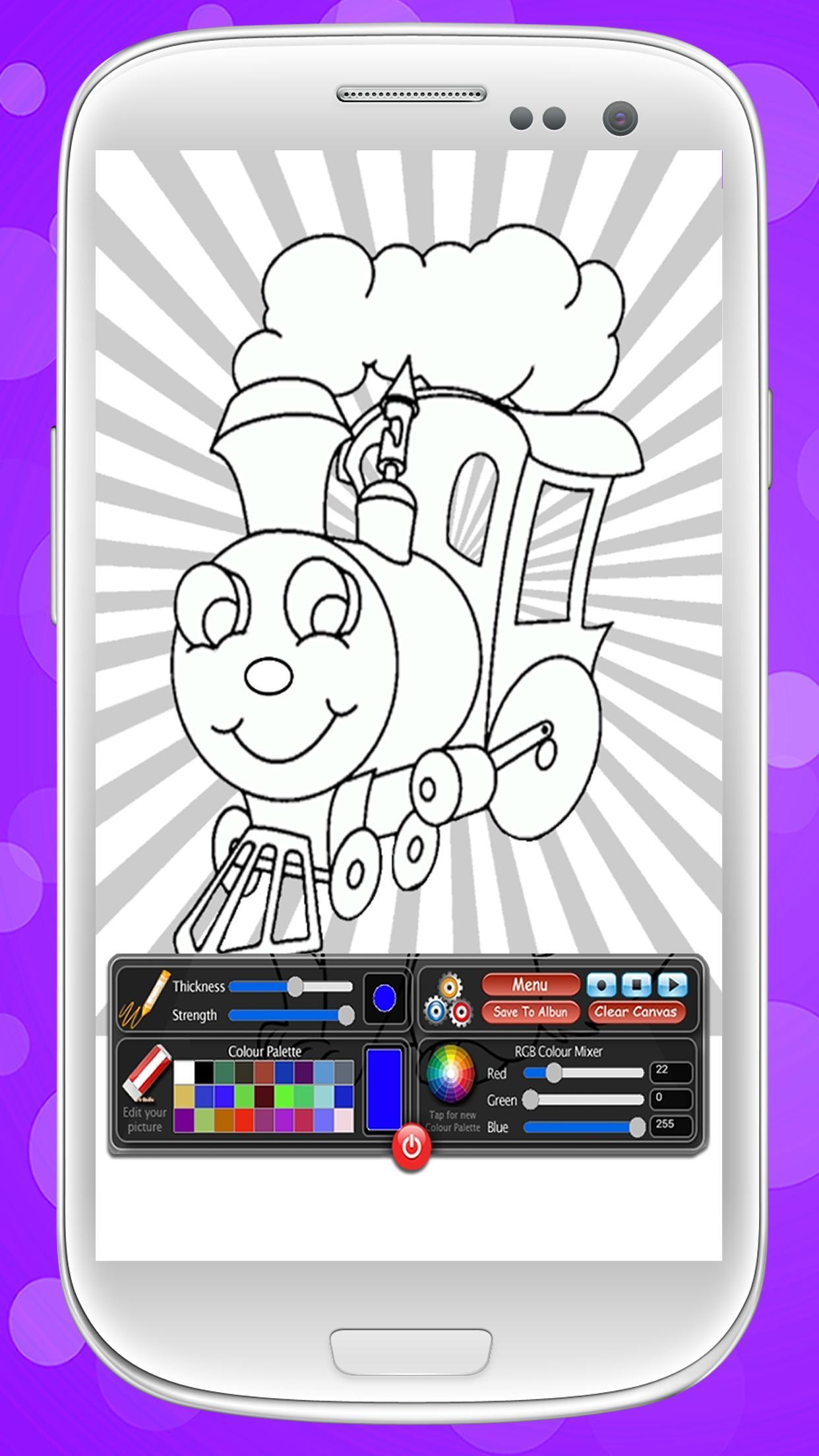Coloring Book Trains