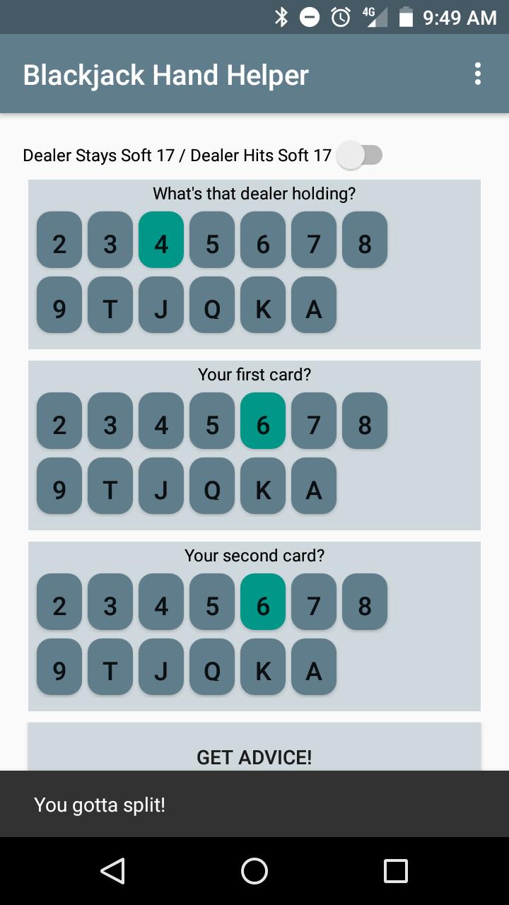 Blackjack Hand Helper