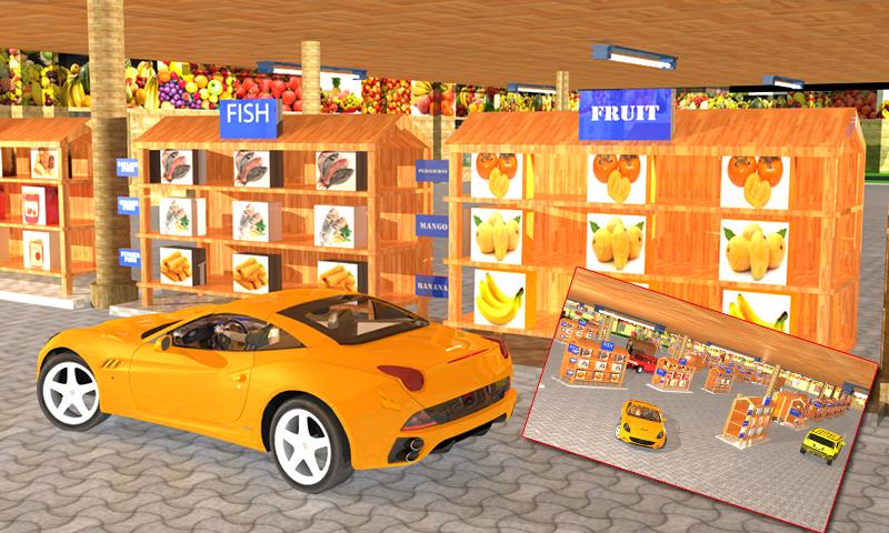 Drive through Supermarket 3D